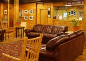 The Zion Lodge was recently refurbished in 2003, complete with wooden floors and leather furniture.(z7427)
